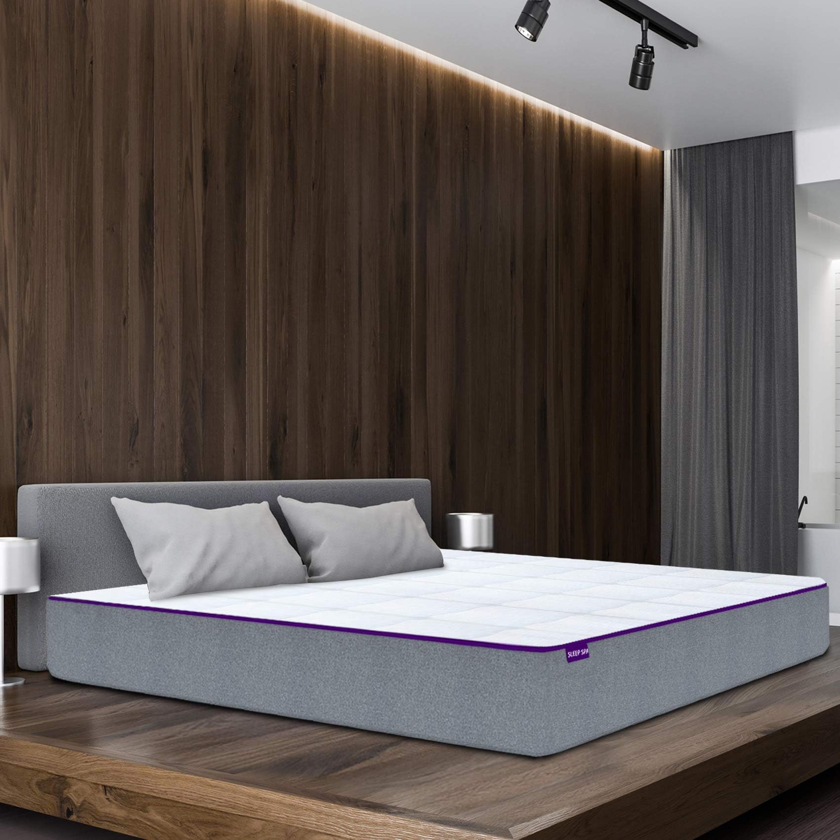 Coirfit Sleep Spa AER King Size 6 INCHMemory Foam Mattress with Bamboo Fabric (72X72X6,White)