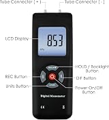 GAIN EXPRESS Digital Manometer 11 Units Backlit Air Pressure Gauge HVAC System view 4