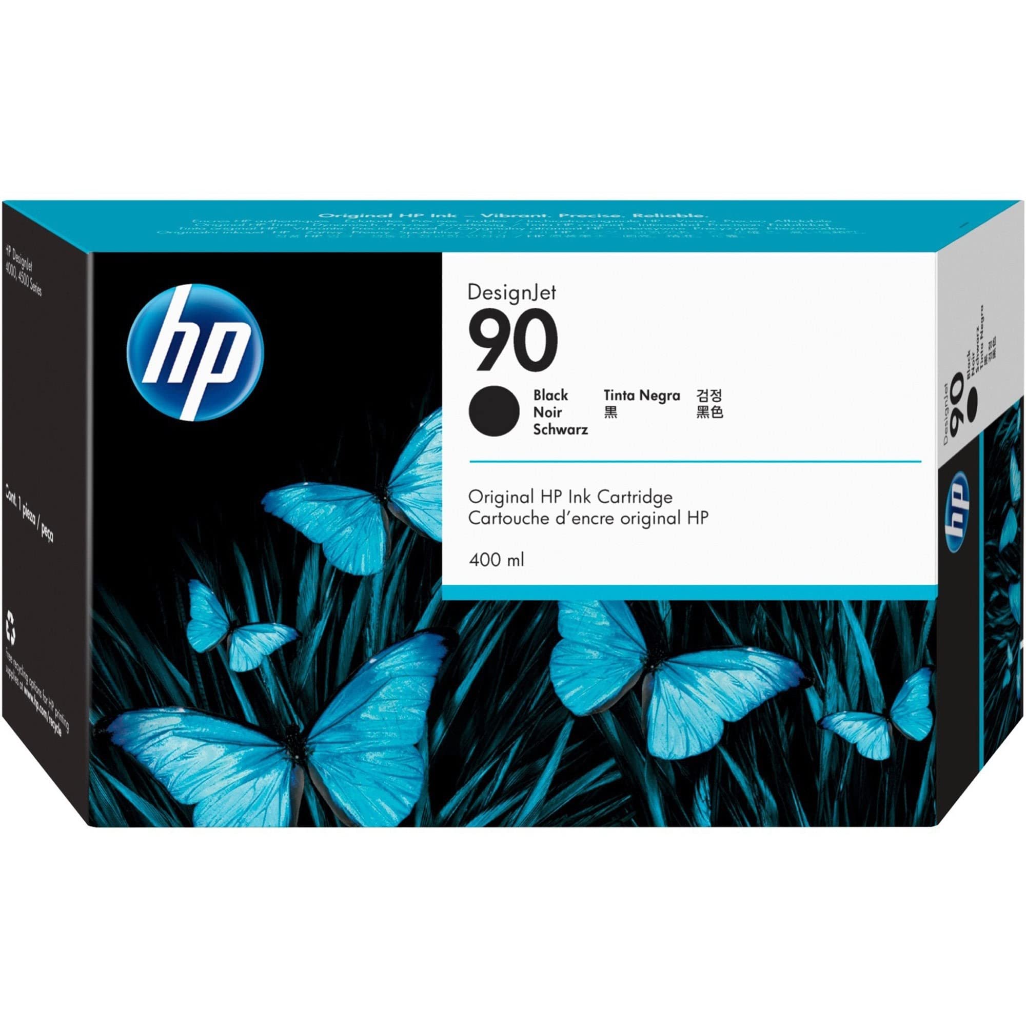 HP 90 - C5058A - 1 x Black - Ink cartridge - For DesignJet 4000, 4000ps, 4020, 4020ps, 4500, 4500mfp, 4500ps, 4520, 4520 HD - MFP, 4520ps