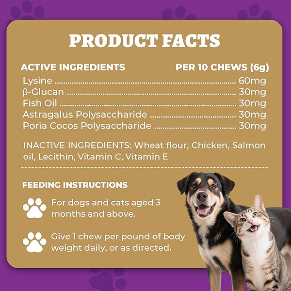 13.05 OZ WELLIX ALLERGY TREATS FOR DOGS & CATS – CAT & DOG ALLERGY & IMMUNE SUPPORT – CAT ALLERGY RELIEF, DOG ITCH RELIEF – FOR SMALL, MEDIUM, LARGE DOGS&CATS – KITTEN TREAT, PUPPY TREAT