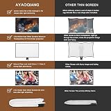 AYAOQIANG 120 Inch Portable Projector Screen 16:9 HD 4K for Indoor/Outdoor view 2