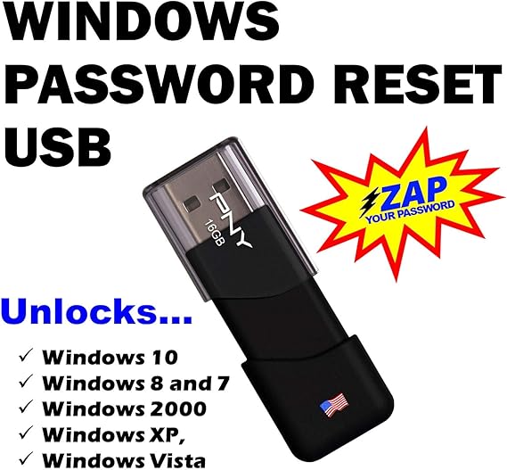 Amazon Windows Password Reset Recovery Boot USB For Windows 10 8