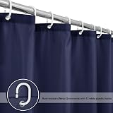 EurCross Navy Blue Shower Curtain 180x180cm Quick Dry Water-Resistant 12 Hooks view 4