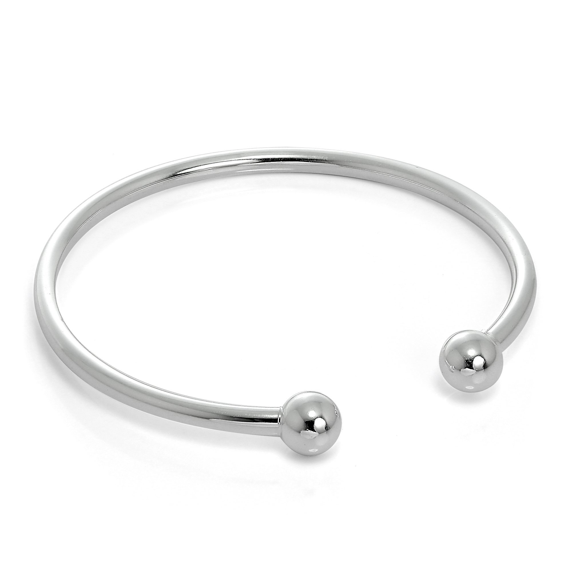jewellerybox Sterling Silver Maiden Torque Bangle