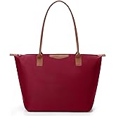 DIXEIGHT Tote Bag for Women, Nylon Top-Handle Purse with Zipper, Lightweight Foldable Shoulder Hobo Handbag