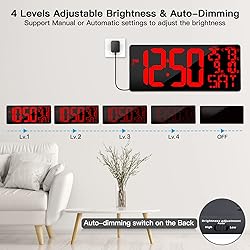 Xflyee [Oversized] 18" Large Digital Wall Clock
