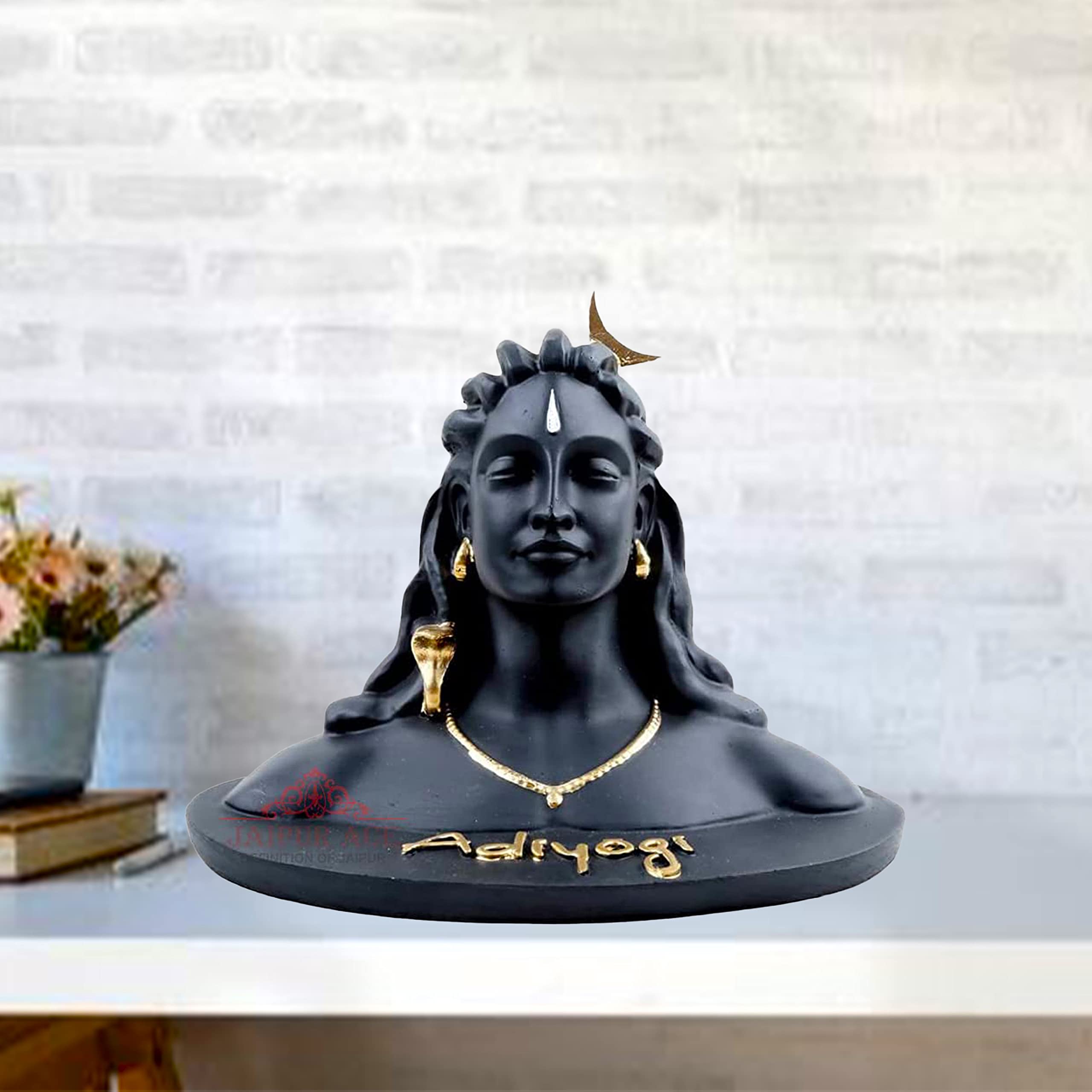 JAIPUR ACE Adiyogi Shiva Statue for Car Dash Board, Pooja & Gift, Mahadev Murti, Idol, Lord Adiyogi Shankara for Home & Office Decor | for Gifting (Adiyogi Mini Statue)