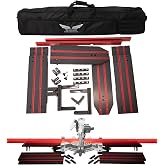 Red House Tools EZ-Wings PRO+ 12&rsquo; Portable Miter Saw Station | Patented Modular Design | For Use with Any Portable Miter Saw Stand or Chop Saw Stand for Woodworking | RED