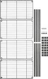 Amazon Basics 4-Shelf Narrow Storage Unit Steel Black 360 kg Capacity 4 Shelves view 7