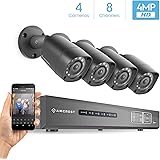 Amcrest AMDV4M8-4B-B UltraHD 4MP 8CH 3840TVL 4MP Video Security System