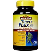 Nature Made TripleFlex Triple Strength Caplets with Vitamin D3, 120 Count for Joint Support