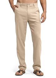 Willit Men's Linen Pants Casual Linen Dress Pants