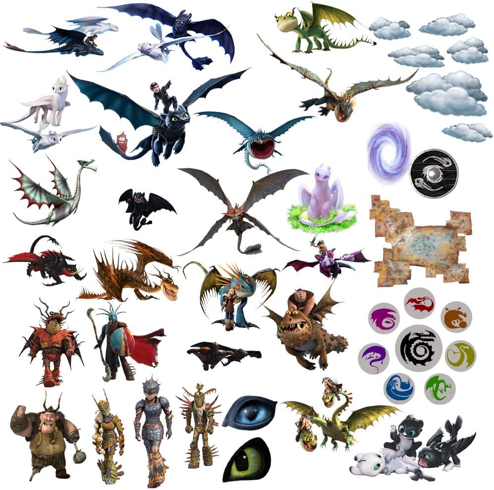 How to Train Your Dragon 3D Wall Stickers for Bedrooms Boys and Girls