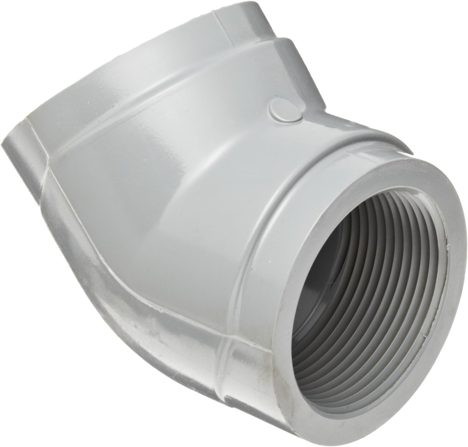 GF Piping SystemsCPVC Pipe Fitting, 45 Degree Elbow, Schedule 80, Gray, 3" NPT Female