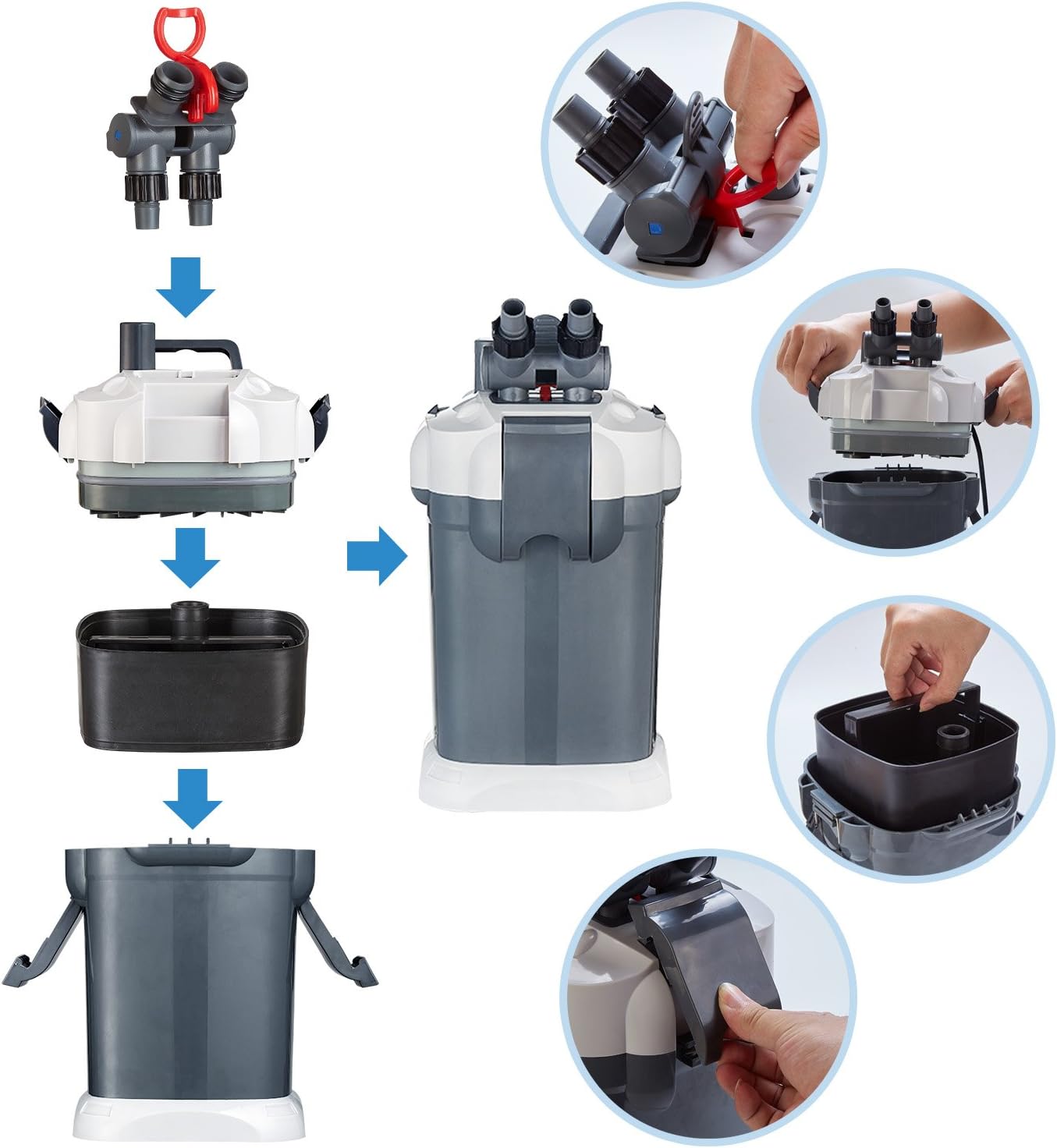 Amazon Utopia 外部フィルター 水槽用 18w 強力な濾過性 800l H 外部式濾過フィルター 水族館水洗浄 50l 110l範囲内の水槽に適用 Utopia フィルター 通販