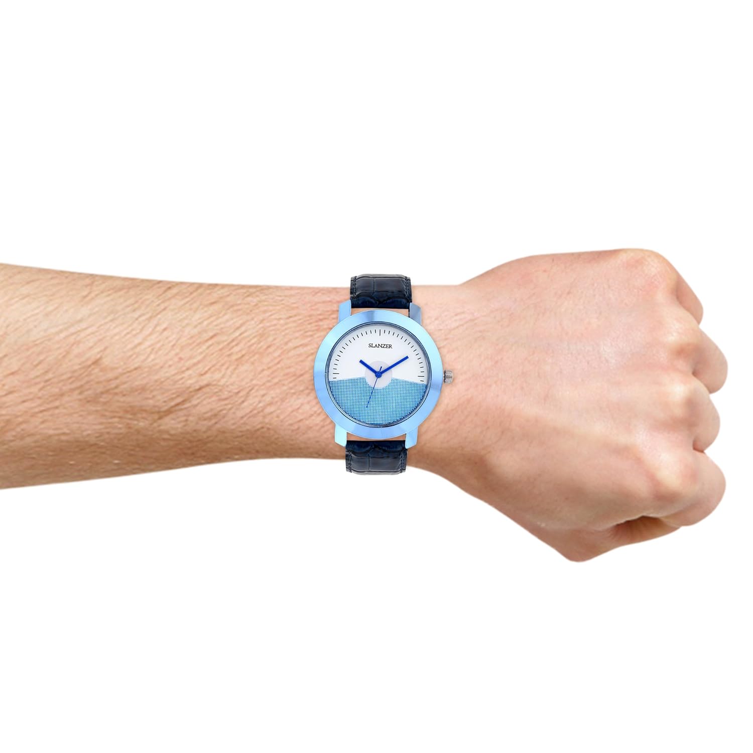 slanzer prophecy slz-0026 multicolour dial blue strap analog men's watch