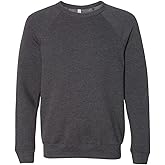 Bella Canvas Unisex Adult Fleece Raglan Sweatshirt (M) (Dark Grey Heather)