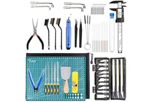 3DZWMAN 55PCS FDM 3D Printer Tool Kit Cleaning Nozzle Tool, Grinding Tools,Calipers,3D Model Repair and Cleaning Brush