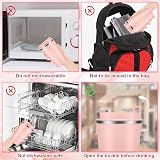 MOMSIV 380ml Vacuum Insulated Stainless Steel Coffee Cup Peachy-Pink view 6