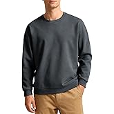 Eisctnd Men's Crewneck Sweatshirt Soild Color Casual Long Sleeve Pineapple Texture Fashion Pullover Shirt