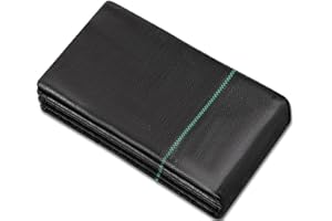 MLZPU 3ftx50ft Weed Barrier Landscape Fabric Heavy Duty, Weed Block Gardening Ground Cover Mat, Weed Control Garden Cloth ，Woven Geotextile Fabric for Underlayment，Commercial Driveway Fabric, Black