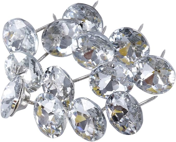 HEALLILY 30 Stück Diamant Polsternägel Ziernägel Kristall Knöpfe Strass