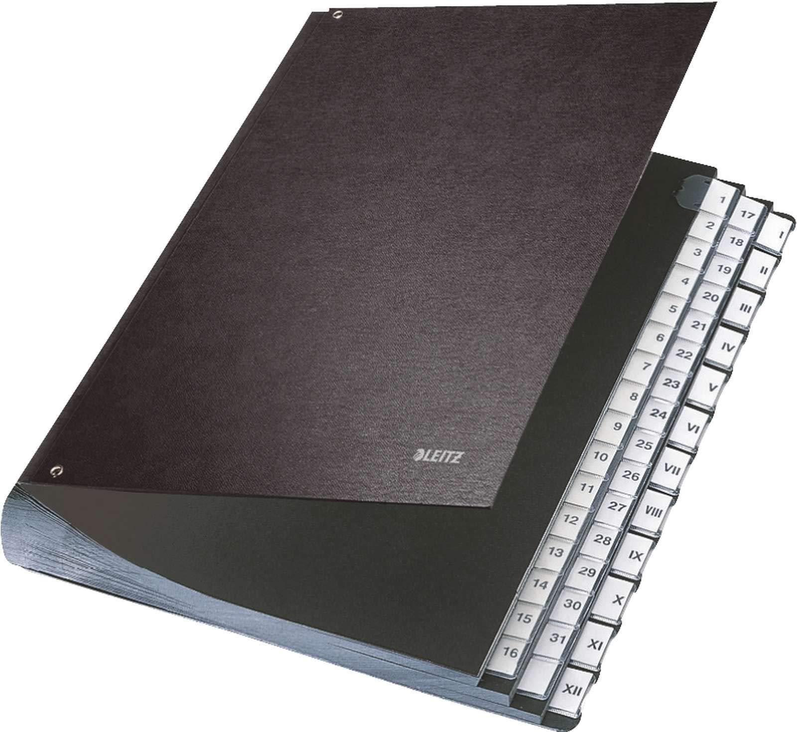 Leitz 58440095 Organiser 1-31 File and I-XII 44 Sleeves Cardboard - Black