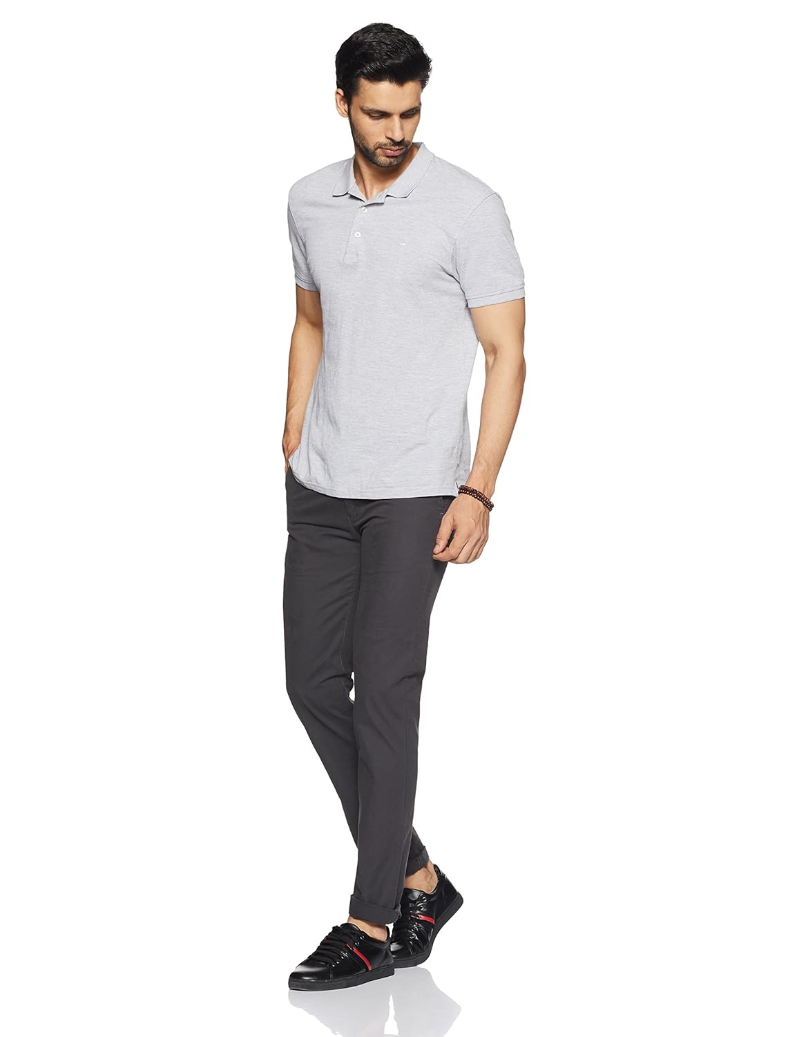 peter england men's super slim casual trousers