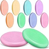 Libima 8 Pcs Wiggle Seat Inflated Wobble Cushion Sensory Seat Flexible Balance Board Balance Disc with Needle Pump for Men Wo