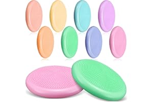 Libima 8 Pcs Wiggle Seat for Sensory Kids Inflated Wobble Cushion Sensory Seat Dual-side Massage Flexible Seating for Classro