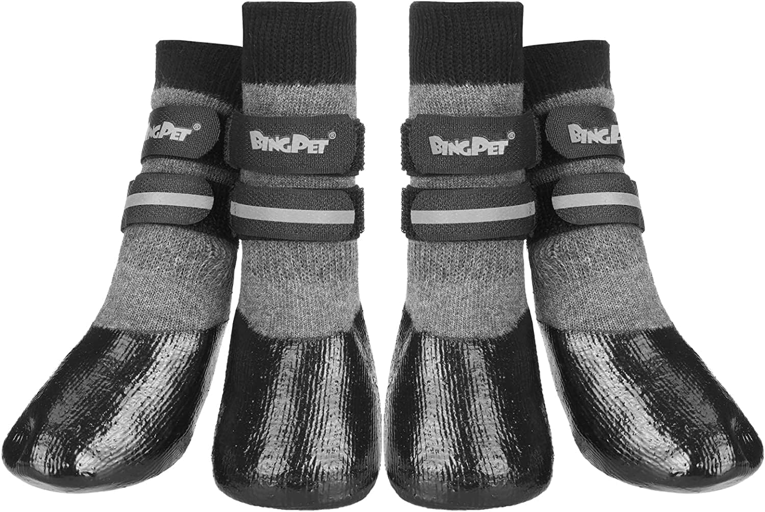 BINGPET Dog Socks Anti-Slip with Straps Paw Protector Traction Control Waterproof for Indoor Outdoor Wear