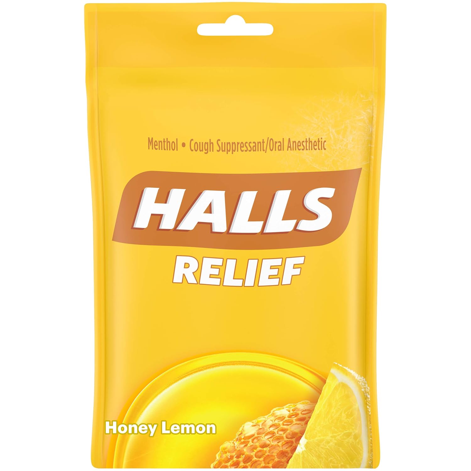 HALLS Relief Honey Lemon Flavor Cough Drops, 1 Bag (30 Total Drops) : Grocery & Gourmet Food