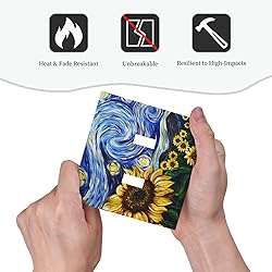Sghxwp Vintage Abstract Blue Starry Sunflower