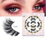 DYSILK 7 Pairs False Eyelashes 3D Fake Eyelashes Dramatic Look Eyelashes Makeup 