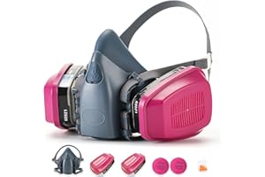 RANKSING Reusable Respirator Mask 7502 with 2097 Filter and Cartridges Half Gas Mask for Painting,Spraying,Polising and More