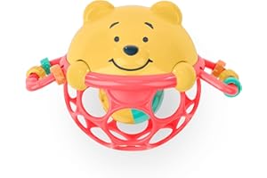Disney Baby Winnie The Pooh Jingle & Shake Rattle Toy by Bright Starts with Easy-Grasp Oball Technology, Unisex, Newborns & U