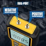 AUTOOL Digital HVAC Manometer Dual-Port Gas Pressure Tester view 4
