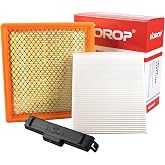 Engine Air Filter Cabin Air Filter kit for 2007-2025 RAM 6.7L Cummins | Replace 53034051AB CA10261, 99% Filtration Efficiency, Improved Airflow Efficiency, Enhanced Fuel Economy