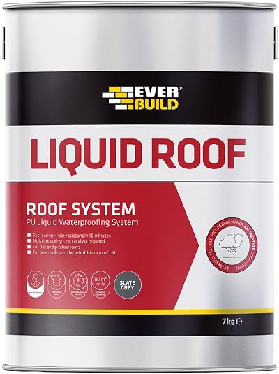 Everbuild Liquid Roof All Weather Roofing System 7 kg Slate Grey