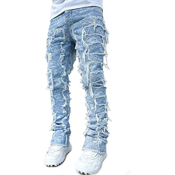 Enzo - Pantalones De Mezclilla Para Hombre, Súper Ajustados