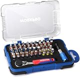 WORKPRO 43-Piece Mini Ratchet Screwdriver Bit Set 1/4" Reversible Torx Phillips view 9
