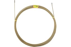 VGongTech 100ft Electrical Spring Wire Threader Fish Tape Fastener Cable Wire Puller Tool Upgraded 6 Cores Larger Leader Hole Electrician Threading Device