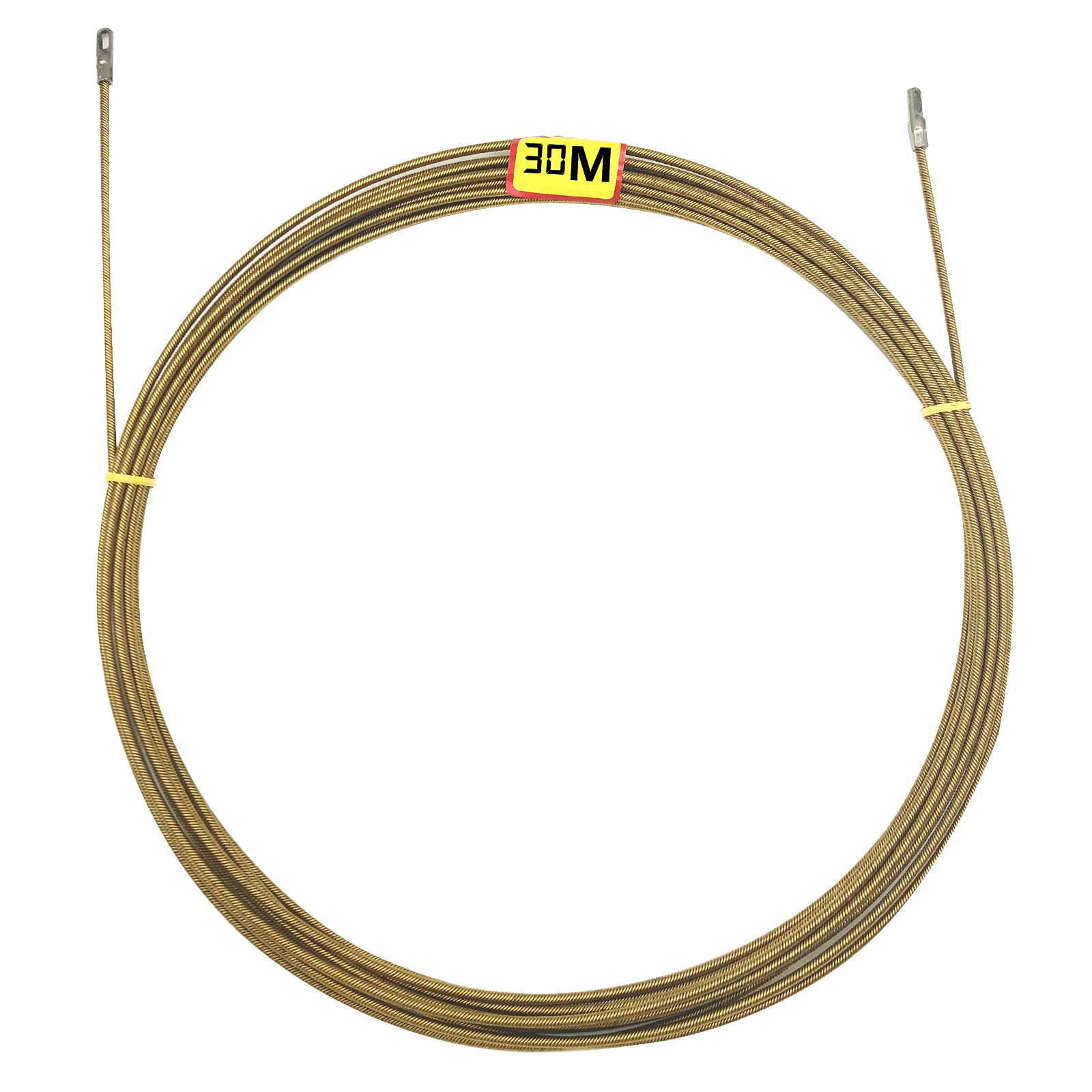 IRSCorp 100ft / 30m Electrical Spring Wire Threader Fish Tape Fastener Cable Wire Puller Tool Upgraded 6 Cores Larger Leader Hole Electrician Threading Device