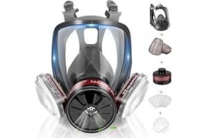 XIANZHO Respirator Gas Masks with Filters, Reusable Full and Half Face Gas Mask Against Organic Vapors, Chemical