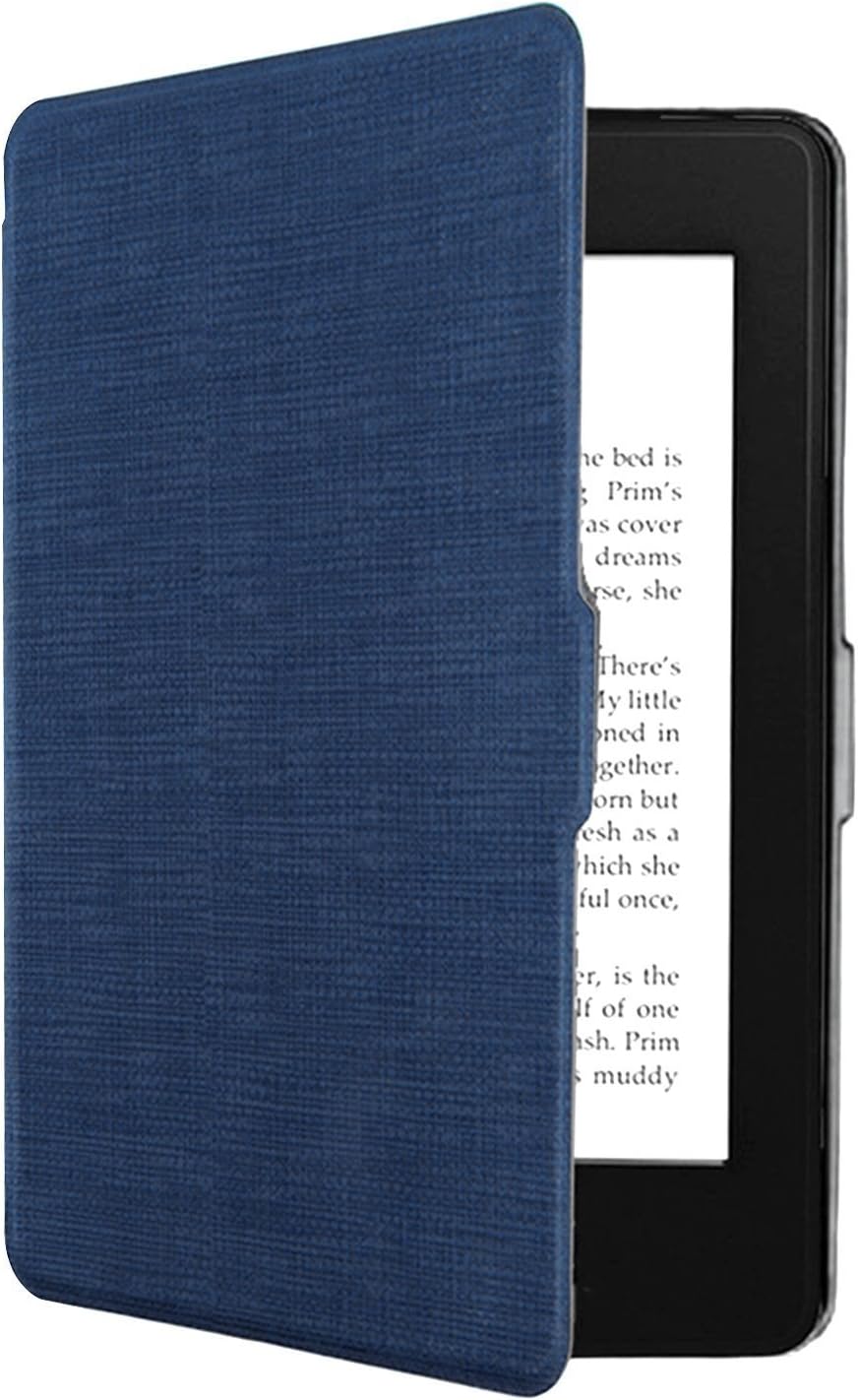 Kindle Paperwhite Case, Magnetic PU Leather Cover Skin, Basic Protective Case Cover for Amazon Kindle Paperwhite 3 1 2, Anti-dust, Auto Wake / Sleep for Amazon, Dark blue