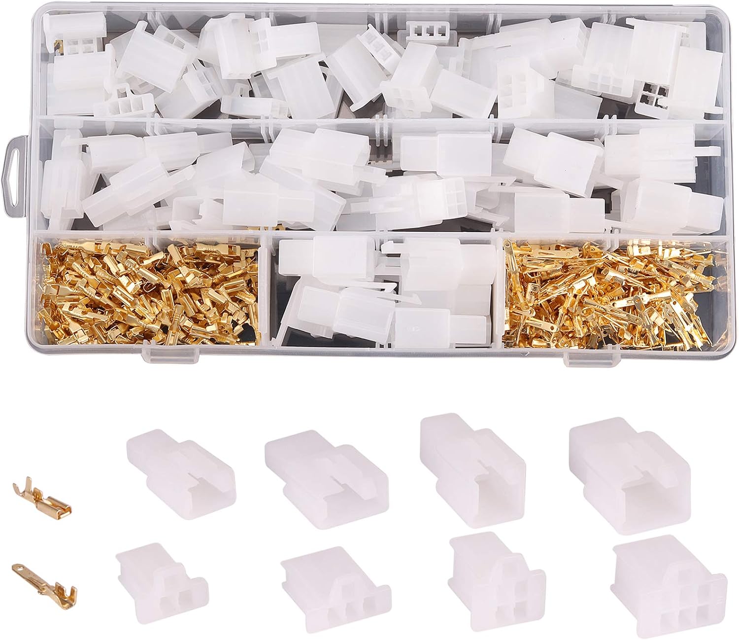 Rantecks 380PCS 2.8mm Automotive Connector Kit 2 3 4 6 Pin Electrical Wire Connectors Kit for Motorcycle Motorbike Car Boats Electric Instruments