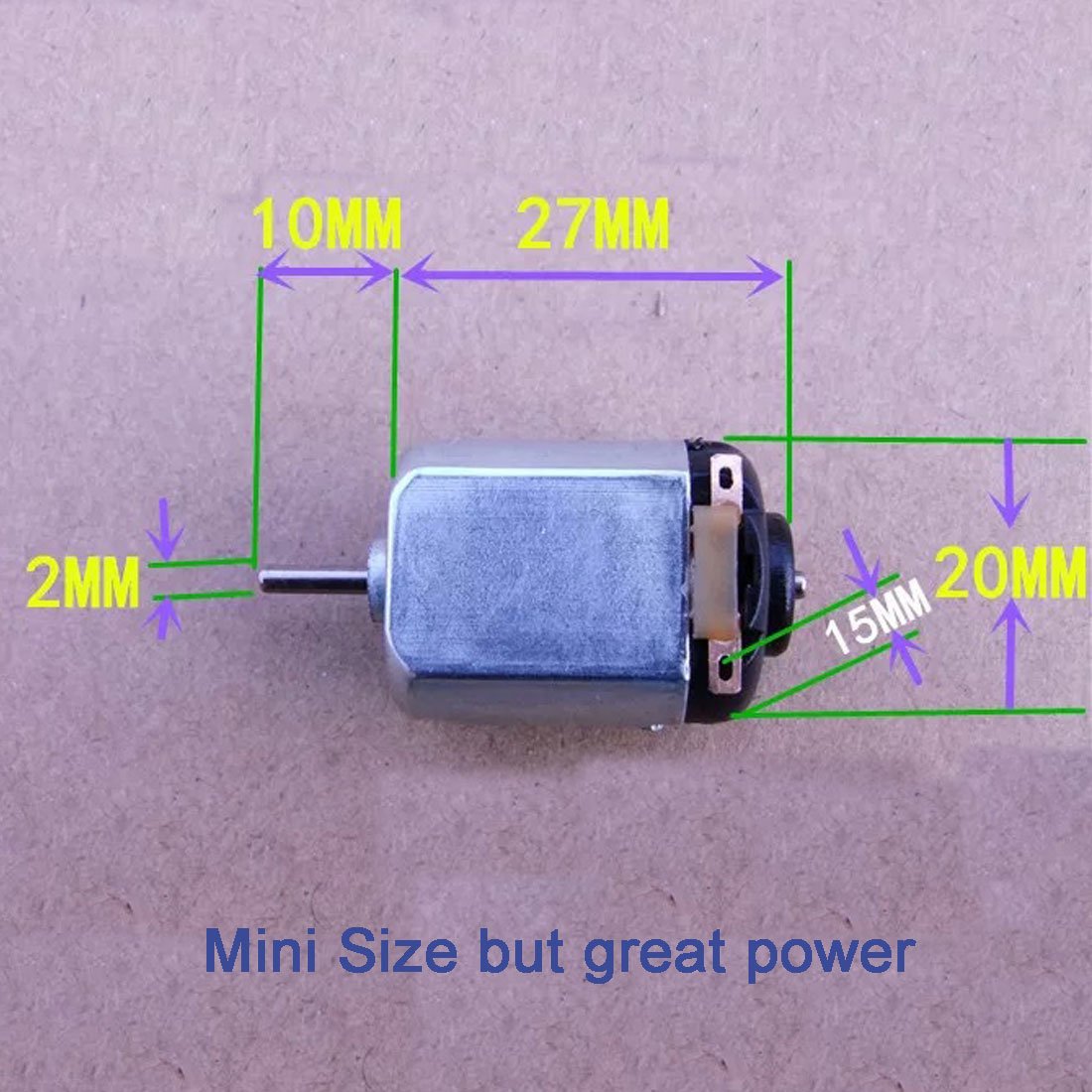 Flormoon DC Motor Mini Electric Motor 0.5-3V 15000RPM High Torque Magnetic Motor for DIY Toys 5 Pack(Silver+Black)