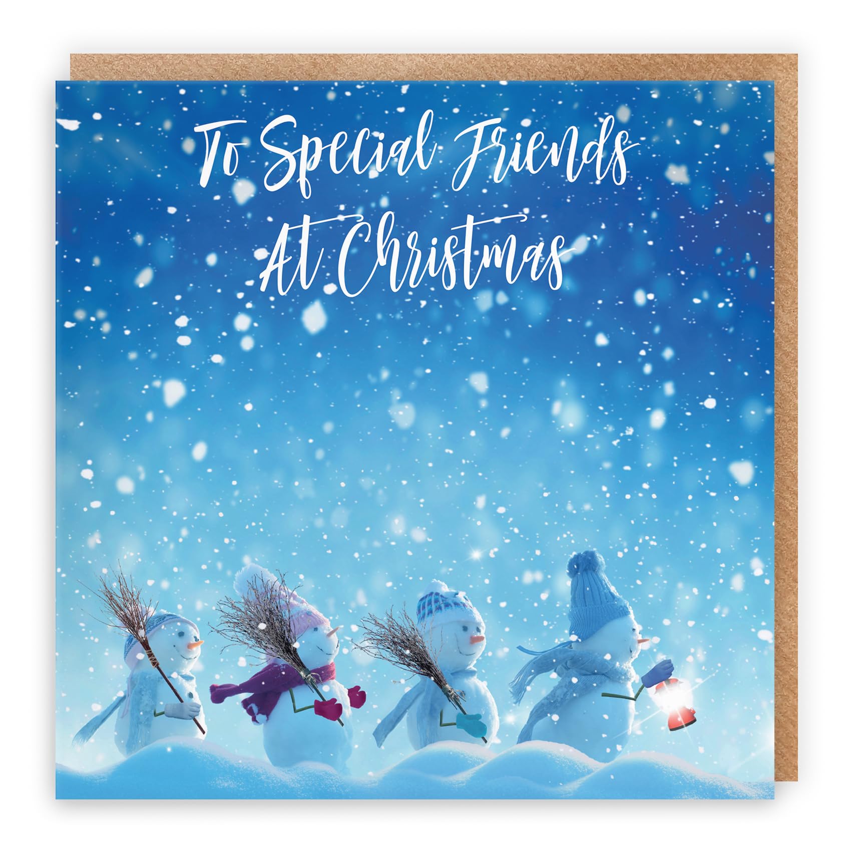 Hunts England - Friends Christmas Card - To Special Friends At Christmas - Snow People Collection - Fun Card