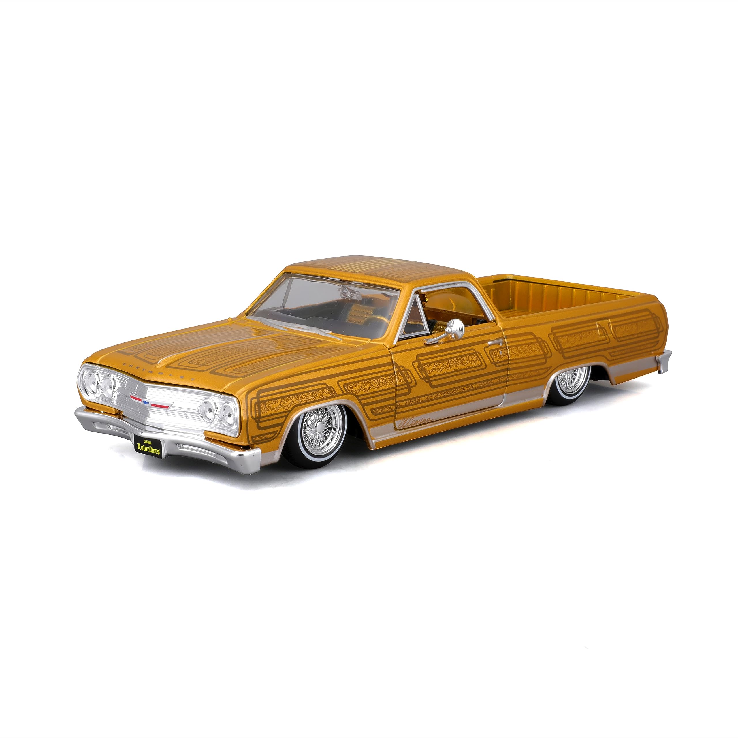 Maisto 1965 Chevrolet El Camino Lowrider Gold Metallic with Graphics ...