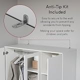 Vida Designs Riano 3 Door Mirrored Wardrobe White 170H x 115.4W x 53D cm view 5